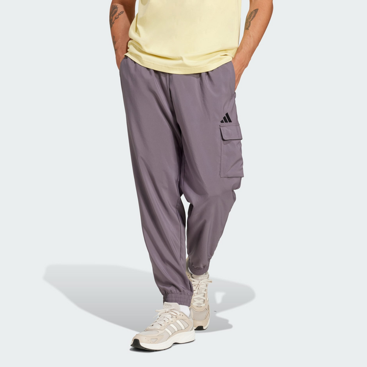 Translation missing: en.adidas Men's Essentials Small Logo Cargo Joggers Gray-Large 36-38W
