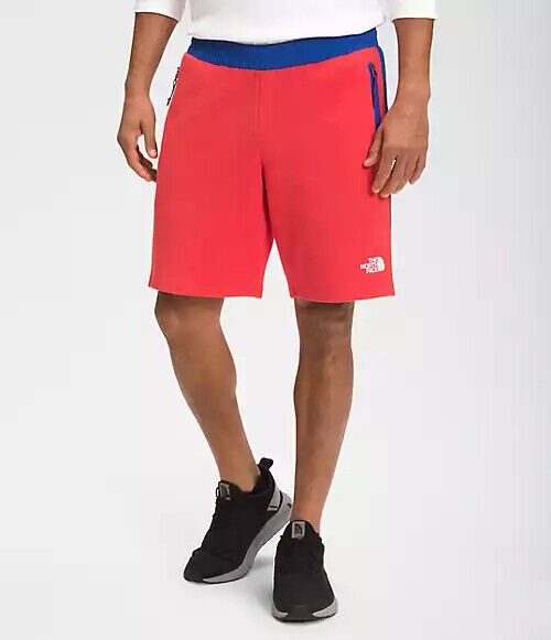 Translation missing: en.The North Face Men's Tech Shorts in Horizon Red/TNF Blue-Size XL