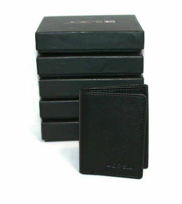 Translation missing: en.Joe's Jeans Men's Lambskin Leather RFID Trifold Wallets Black, Brown &amp; Cognac