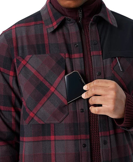 Translation missing: en.Bass Outdoor Shacket Men's Large Cabernet Utility Brushed Twill Shirt Jacket