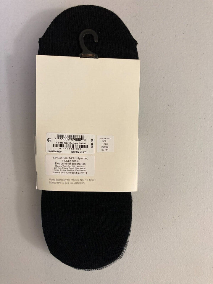 Translation missing: en.Sun + Stone Men's 3-Pk. No-Show Socks Green Multi Size  7-12 Sock Size 10-13