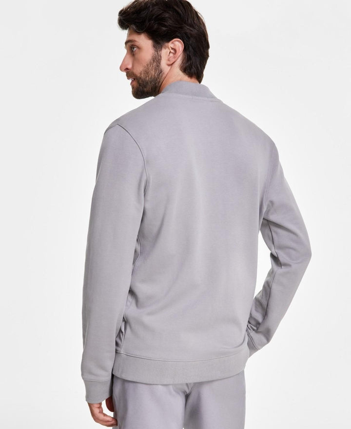 Translation missing: en.Alfani Men's Pique Knit Bomber Jacket Storm Gray-3XL