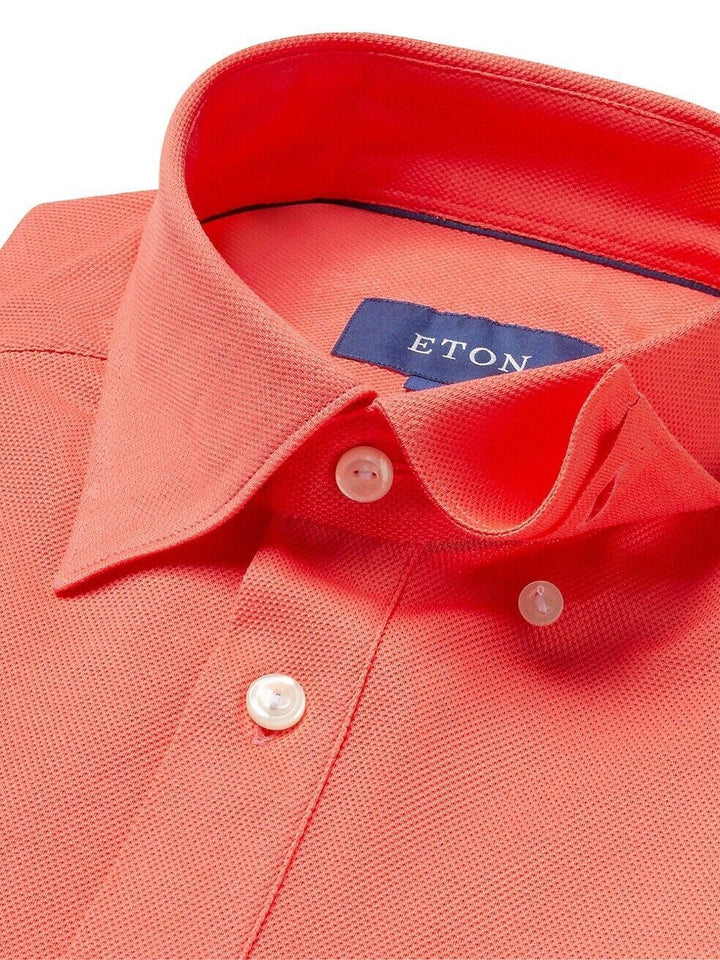 Translation missing: en.Eton Men's Contemporary-Fit Pique Polo in Pink/Red-Size XL