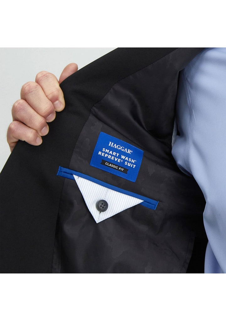 Translation missing: en.Haggar Men's Smart Wash Repreve Classic Fit Suit Jacket Black Solid-Size: 40S