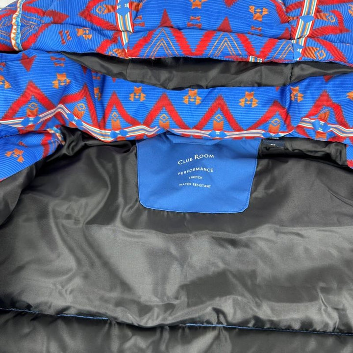 Translation missing: en.Club Room Men's Stretch Hooded Puffer Jacket Kings Patch Work Blue-Large