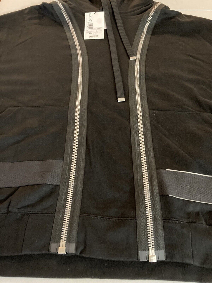 Translation missing: en.Zucca Men's 15 ZIPPED SWEATSHIRT Hoodie Relaxed Fit Black-Medium
