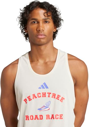 Translation missing: en.adidas Men's Regular-Fit Peat Class Running Tank Top Wonder White-XL
