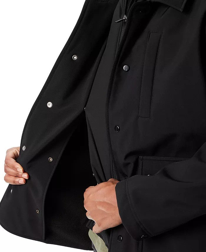 Translation missing: en.Bass Outdoor Rain Barn Jacket Mens Size Medium Black Storm System Removable Hood