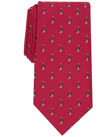 Translation missing: en.Club Room Men's Festive Penguin Tie in Red