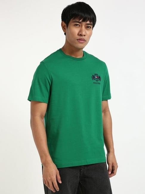 Translation missing: en.Tommy Hilfiger Men's Big &amp; Tall Embroidered Hilfiger Crest T-Shirt Green-2XLT
