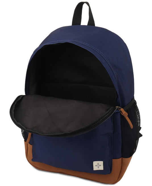 Translation missing: en.Sun + Stone Riley Colorblocked Backpack Navy Blue-One Size