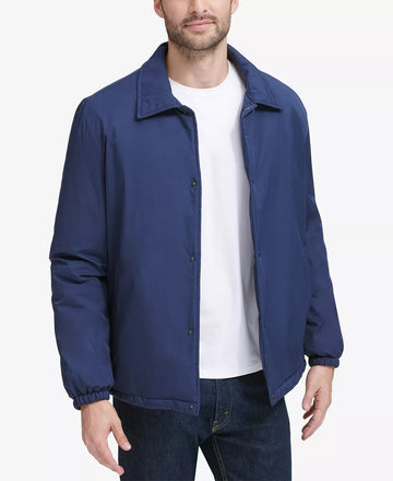 Translation missing: en.Cole Haan Men's Coaches Jacket with Sherpa-Fleece Lining in India Ink Blue-Small