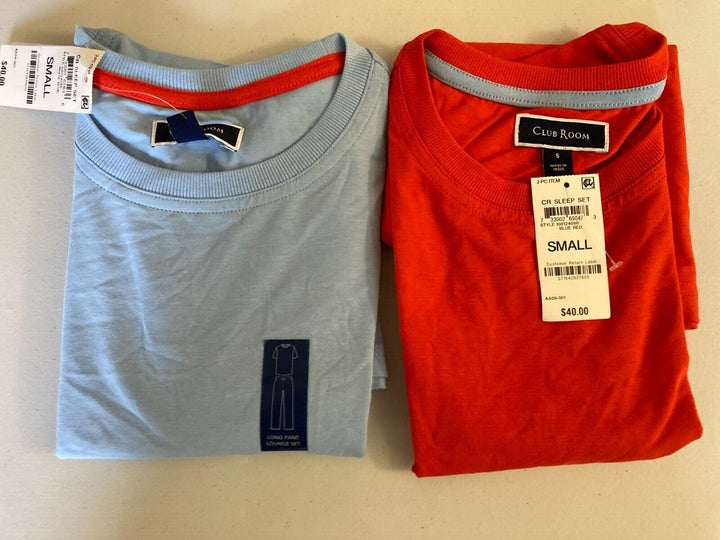 Translation missing: en.Club Room Men's Lot of 2 Sleep Tee-Shirts in Red and Blue-Size Small