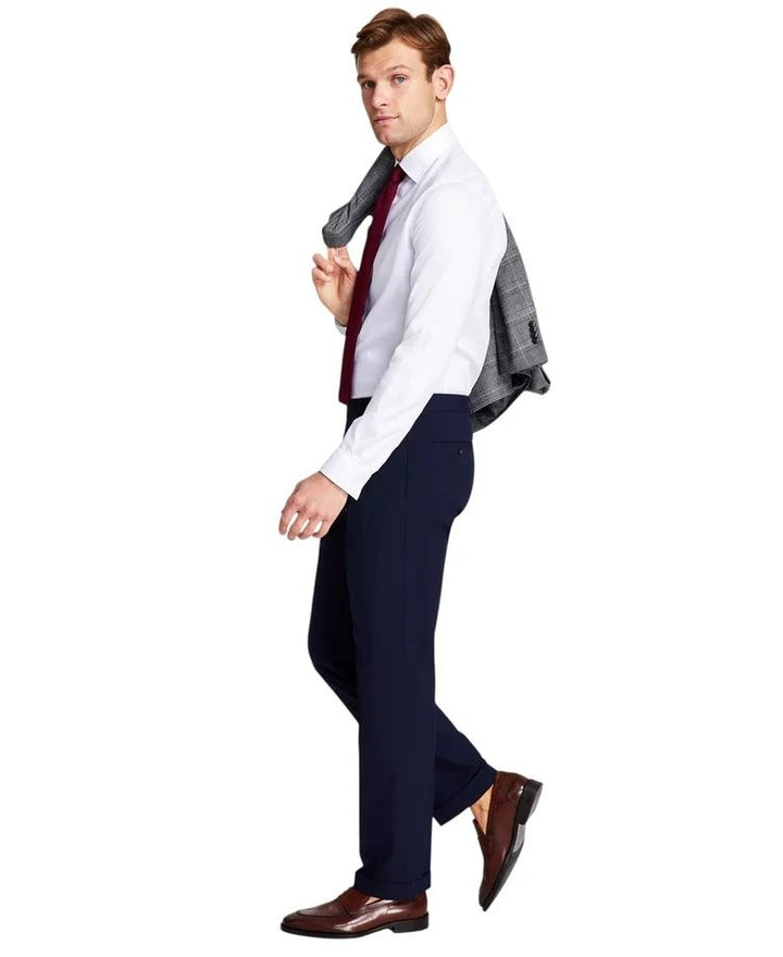 Translation missing: en.Michael Kors Men's Marina Pleated Solid Classic Fit Dress Pants Navy-32x32