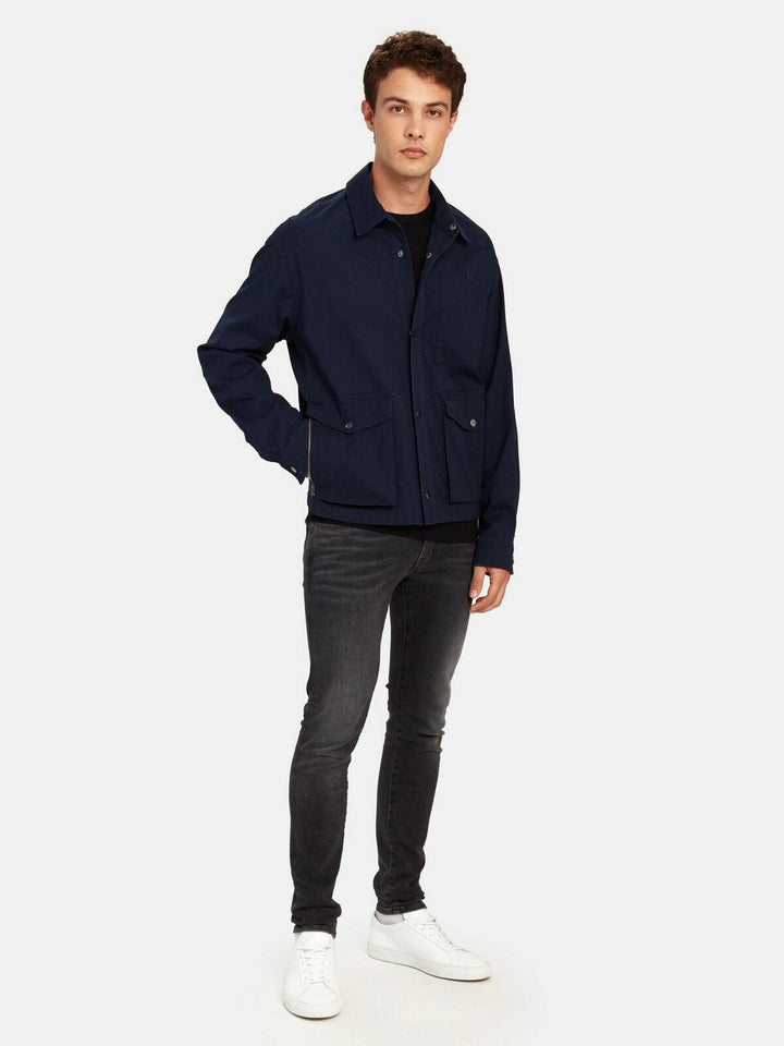 Translation missing: en.ATM Anthony Thomas Melillo Men's Stretch Cotton Utility Jacket Midnight Blue-Lrg