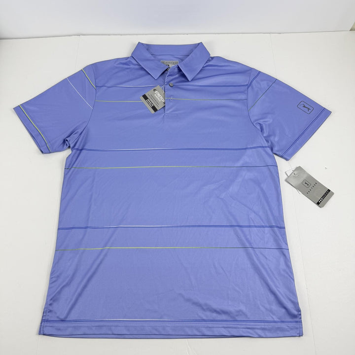 Translation missing: en.Pga Tour Men's Gradient Stripe Performance Golf Polo Shirt Persian Jewel-Medium