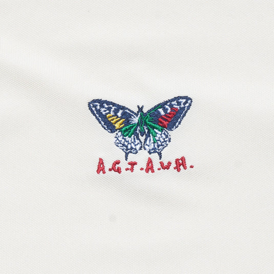 Translation missing: en.AGTAWH All Good Things Color Block Pique Polo Mens Small Cloud Cream Poly/Cotton