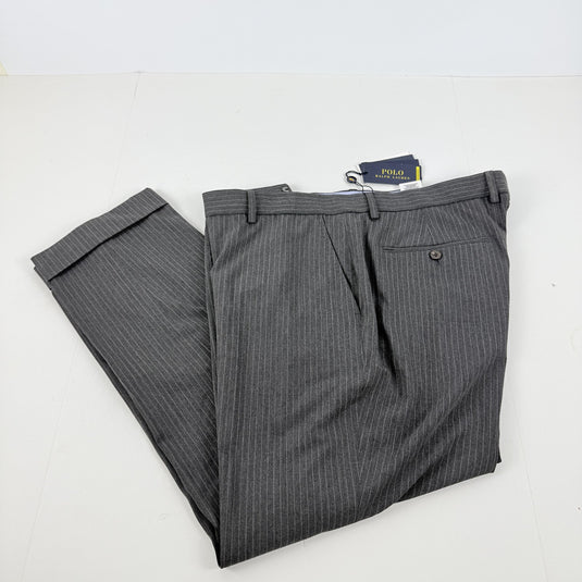 Translation missing: en.Polo Ralph Lauren Men's Striped Performance Twill Trousers Medium Grey-40x30