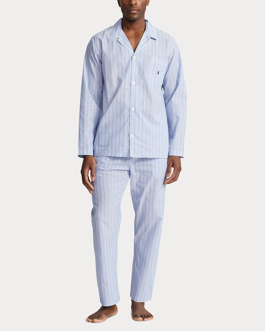 Translation missing: en.Polo Ralph Lauren Mens Big &amp; Tall Blue Men's Pajama Top - Andrew Stripe-1XLT