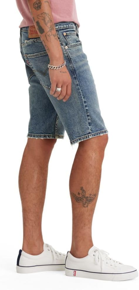 Translation missing: en.Levi's Men's Flex 412 Slim Fit 5 Pocket 9" Jean Shorts  Automatic Rizz Blue-42W