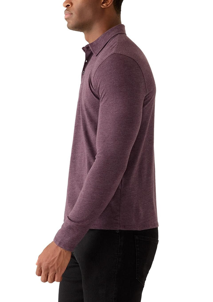 Translation missing: en.Kenneth Cole Polo Shirt Dark Purple Heather Size XL Men's Reg Fit Performance
