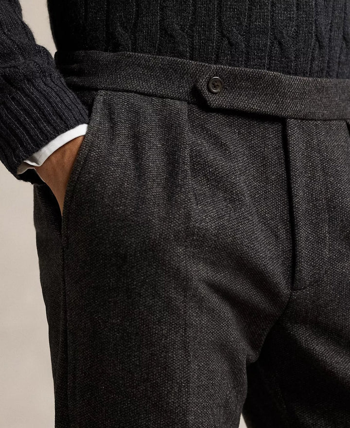 Translation missing: en.Polo Ralph Lauren Men's Birdseye Twill Pleated Trousers Charcoal Multi-38x32