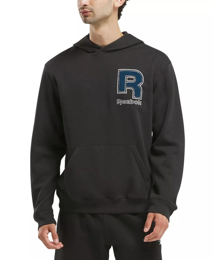 Translation missing: en.Reebok Men's Reg-Fit Identity Chenille Hoodie Sweatshirt, Black, Size Small