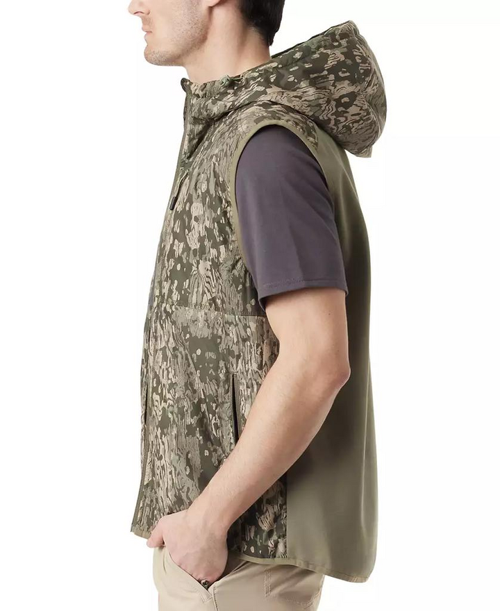 Translation missing: en.Bass Outdoor Men's Earlybird Runner Camo Vest Bark Camo Deep Lichen-Medium