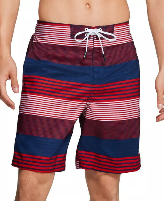 Translation missing: en.Speedo Men's Border Line Performance 20" E-Boardshorts in Red Multi-Small