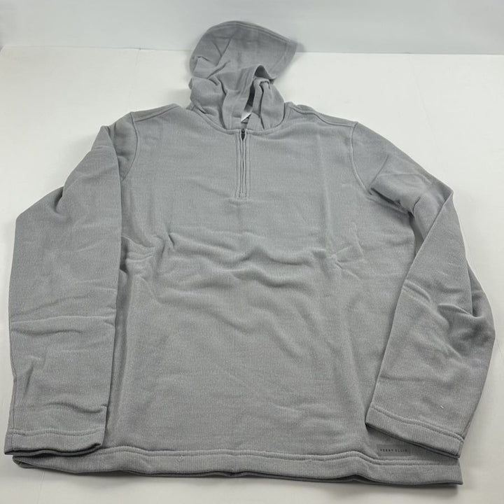 Translation missing: en.Perry Ellis Portfolio Men's Portfolio Heathered Knit Lounge Hoodie in Sleet-Med