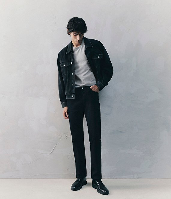 Translation missing: en.Calvin Klein Men's Standard Straight-Fit Stretch Jeans  Forever Black- 36x32