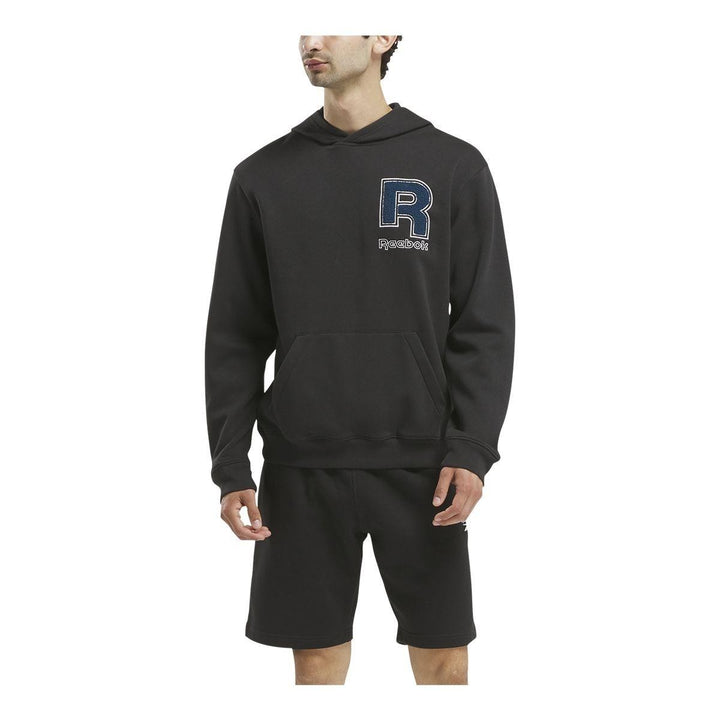 Translation missing: en.Reebok Men's Reg-Fit Identity Chenille Hoodie Sweatshirt, Black, Size Small