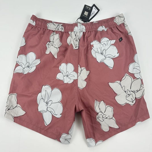 Translation missing: en.Ted Baker Men's Ampbell Large Scale Floral Swim Trunks Mid Pink-US Large UK 5