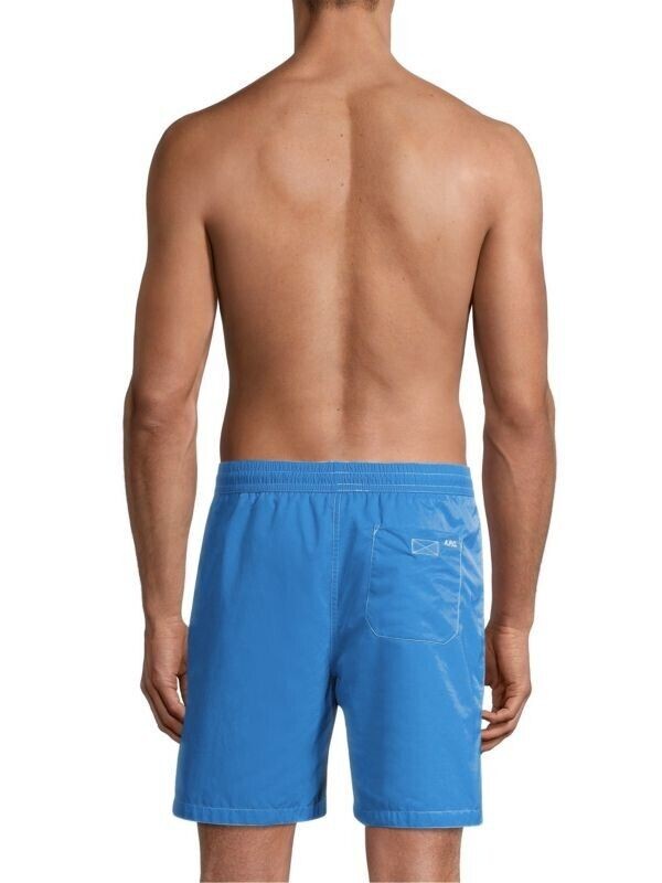Translation missing: en.A.P.C. Men's Louis Solid Regular Fit Swim Trunks in Royal Blue-Medium
