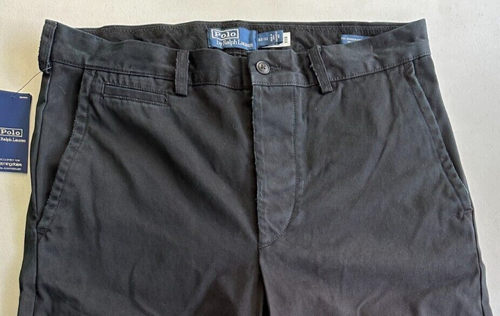 Translation missing: en.Polo Ralph Lauren Men's Heritage Twill Relaxed Fit Buckle Tab Pants Black-32/32