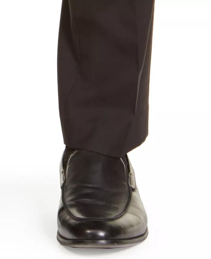 Translation missing: en.Ralph Lauren Norton Mens UltraFlex Houndstooth Dress Pants Burgundy-Black 34/32