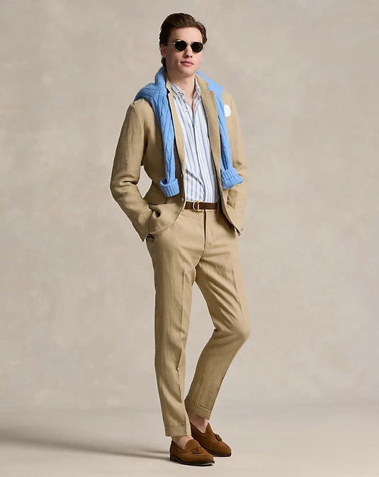 Translation missing: en.Polo Ralph Lauren Dress Pants Men's 38x30 Coastal Beige Linen Trousers