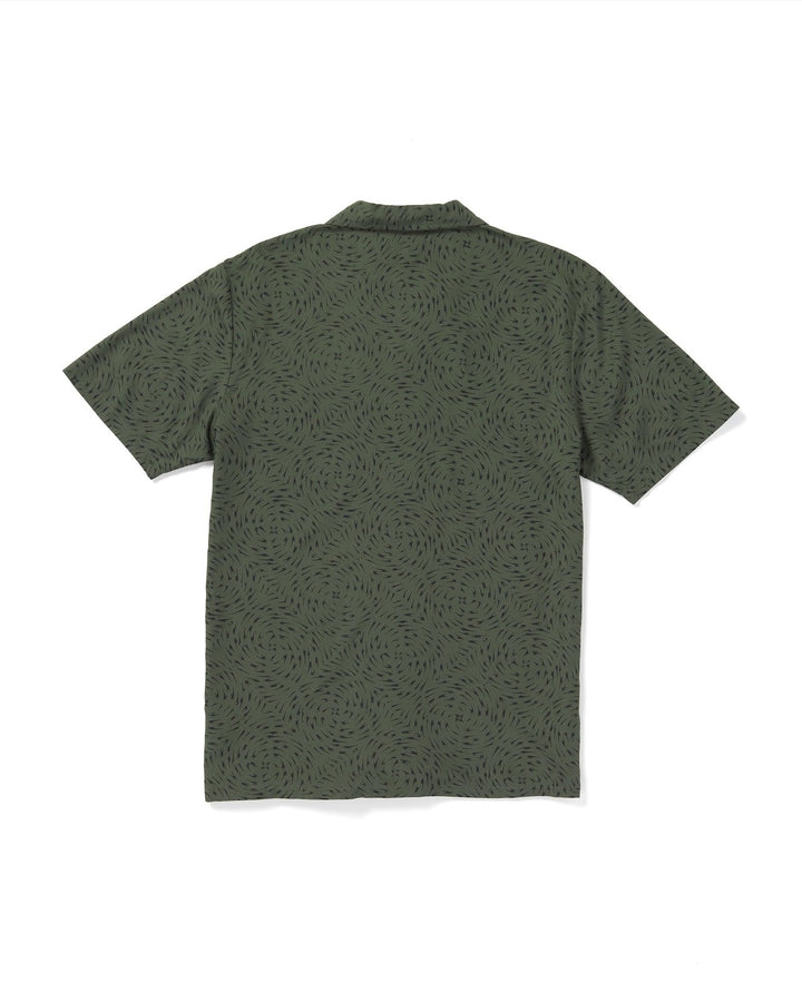 Translation missing: en.Volcom Men's Packed Up Woven Short Sleeve Button Down Shirt Green, Medium