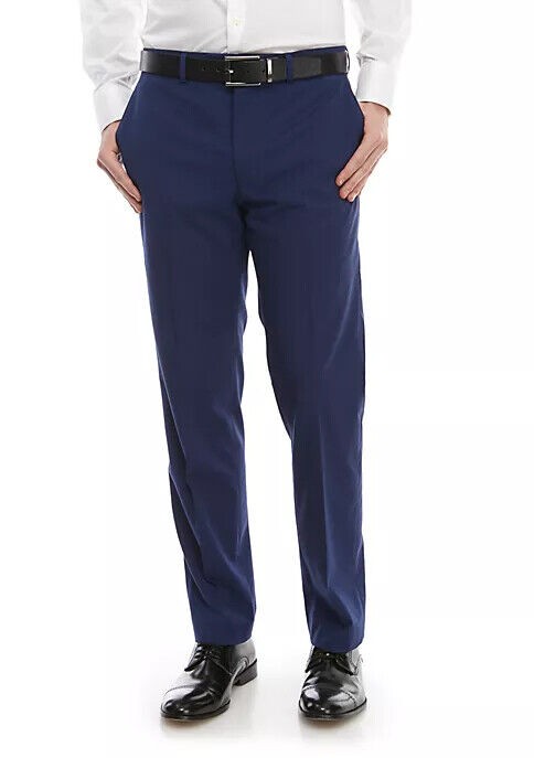 Translation missing: en.Vince Camuto Mens Slim-Fit Stretch Wrinkle-Resistant Suit Pants Blue Check-40/32