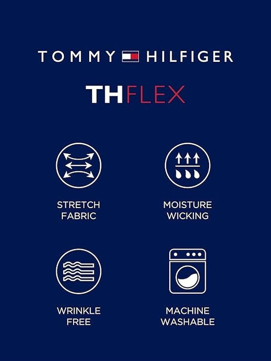 Translation missing: en.Tommy Hilfiger Dress Shirt Men's 18 34/35 Peacoat Plaid Slim Fit Stretch Twill