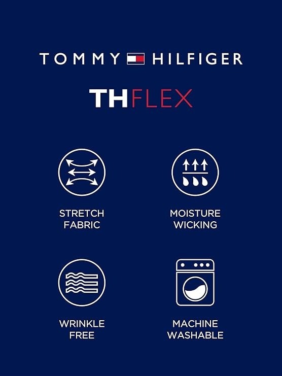 Translation missing: en.Tommy Hilfiger Dress Shirt Men's 18 34/35 Peacoat Plaid Slim Fit Stretch Twill