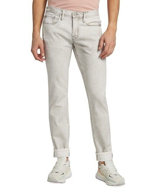 Translation missing: en.Frame L'Homme Men's Slim Fit Distressed Jeans in Calverton-Size 33/33