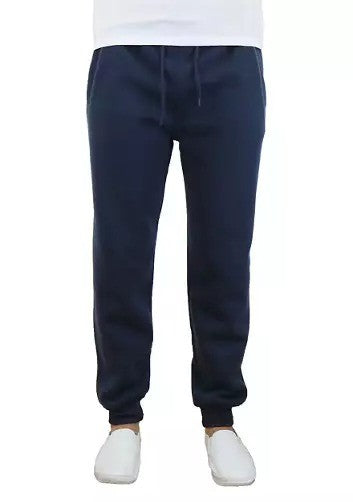 Translation missing: en.Galaxy By Harvic Men's Fleece Slim Fit Jogger Pants in Navy-Small
