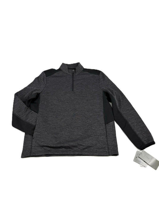 Translation missing: en.PGA Tour Golf Sweater Caviar Hthr Size Small Two-Tone Space-Dyed Quarter-Zip