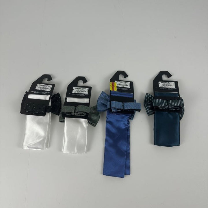 Translation missing: en.Alfani Men's Lot of 4 Premium Bow Tie &amp; Pocket Square Set Assorted-OS