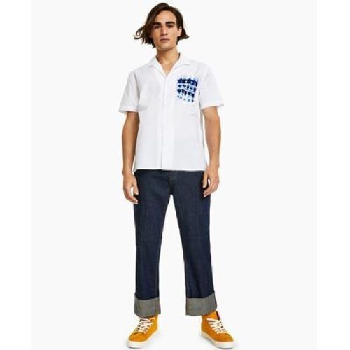 Translation missing: en.Sun + Stone Men's Mick Solid Pocket Shirt in White-Large