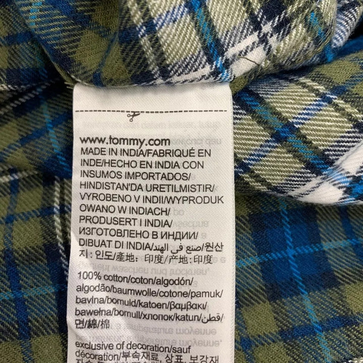 Translation missing: en.Tommy Hilfiger Regular-Fit Brushed Plaid Shirt - Putting Green / Multi-Small