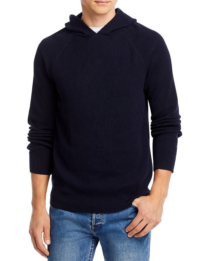 Translation missing: en.The Men's Store at Major Dept Store Ribbed Cotton Hoodie in True Navy-XL