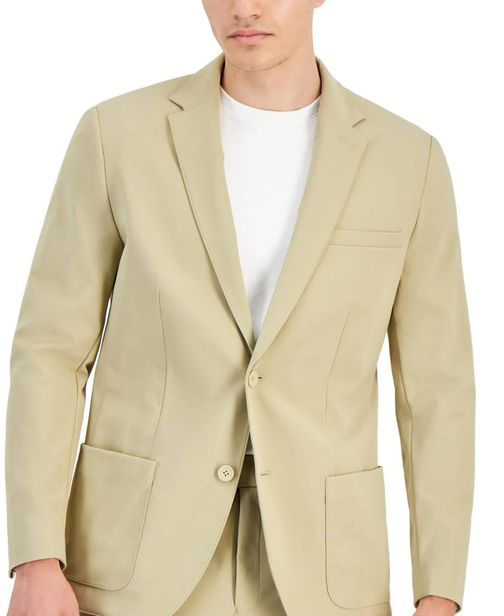 Translation missing: en.Alfani Patch Pocket Blazer Men's 2XL 48-50R Twill Beige Alfatech Notch Lapel