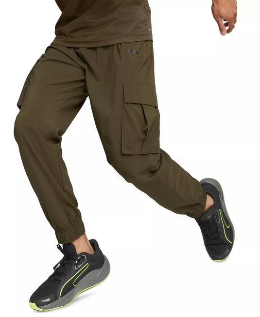 Translation missing: en.PUMA The Train Fav Cargo Pants Green Size Small Moisture Wicking Woven